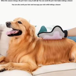 دستکش دو طرفه ماساژور و پرزگیر موی حیوانات